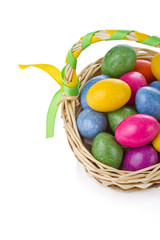 easter eggs in basket