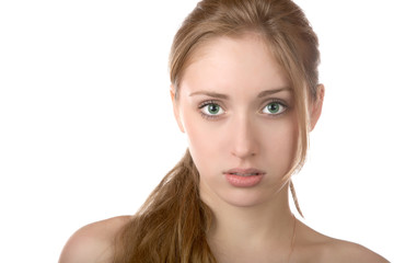 Obraz premium Portrait of the girl with green eyes