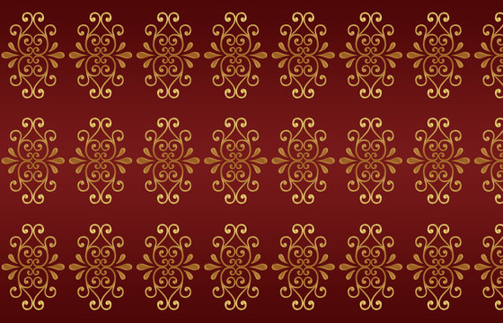 edles ornament mustertapete hintergrund rot gold