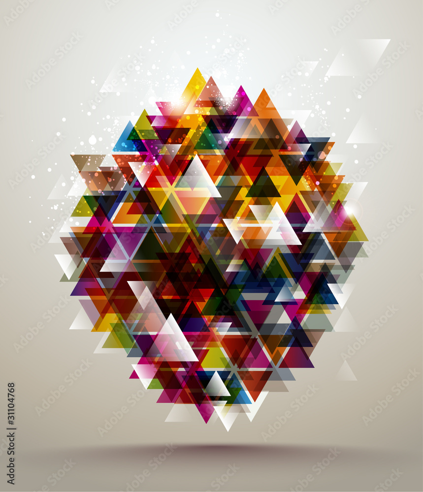 Poster abstract triangle banner.