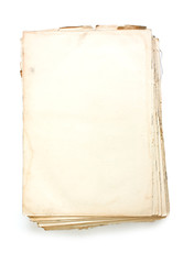 An old book with a crumpled sheet