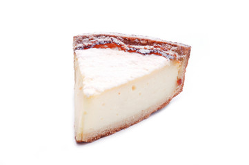 Cheesecake isolated on white background
