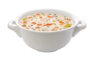 Cercles muraux Crustacés Clam Chowder Bowl (clipping path)