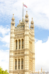 Fototapeta na wymiar Victoria Tower, Westminster Palace, London, Great Britain