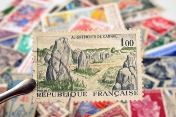 timbres - Alignements de Carnac - philatélie France