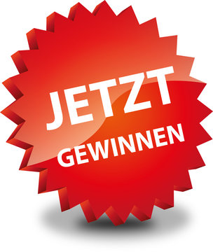 Button Rund Jetzt gewinnen