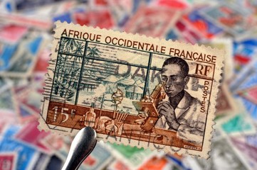 timbres - philatélie Afrique Occidentale Française - Dakar