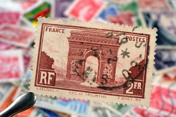 timbres - Arc de Triomphe - philatélie France