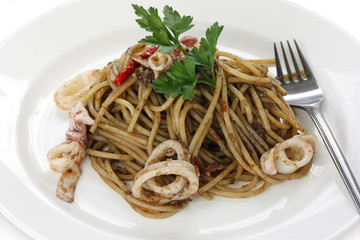 squid ink spaghetti