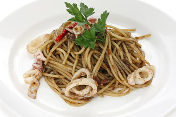 squid ink spaghetti