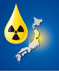 Fototapeta premium Atomare Strahlungsgefahr, Japan