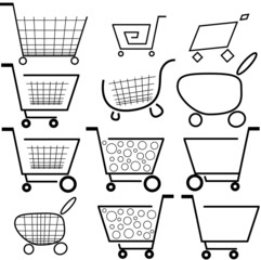 Shopping carts icons