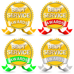 gold best service sign