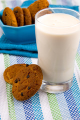 Ryazhenka with oatmeal cookies
