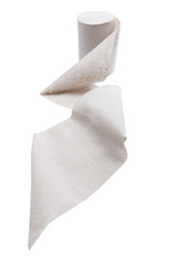 toilet paper isolated on white background