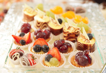 Sweets on banquet table