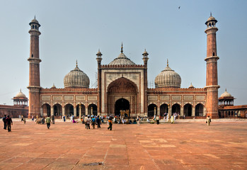 Fototapeta na wymiar Jama Masjid Mosque, old Delhi, Indie.