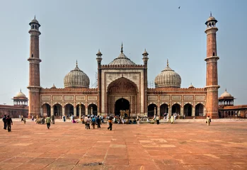 Foto op Aluminium Jama Masjid-moskee, oud Delhi, India. © Luciano Mortula-LGM