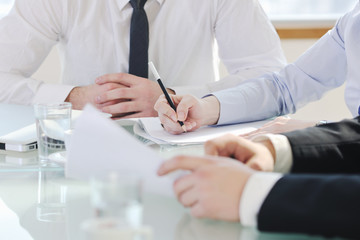 group of business people at meeting