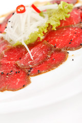 Meat Carpaccio with Parmesan Cheese