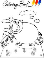 Coloring Book - Horse pig