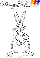 Obraz na płótnie Canvas Coloring Book - Rabbit