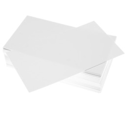 Stack of blank white business cards