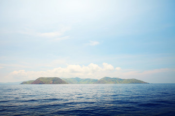 Tropical island in the sea