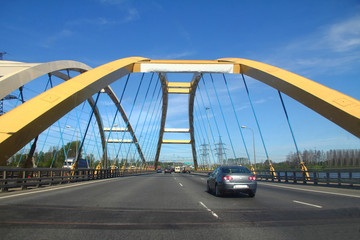 automotive cable-stayed bridge