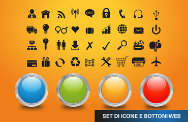 SET ICONE BOTTONI WEB