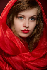 Young girl in a red hood
