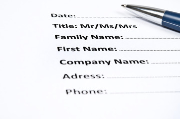 Identification form