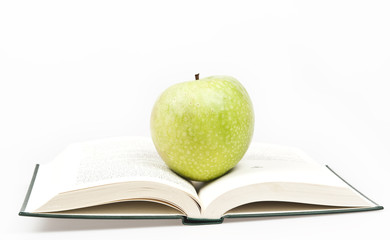 Book and apple