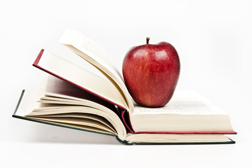 Book and apple