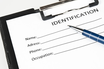 Identification form