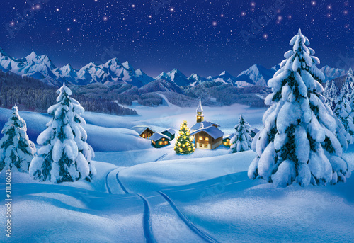 "Weihnachtslandschaft" Stockfotos und lizenzfreie Bilder auf Fotolia