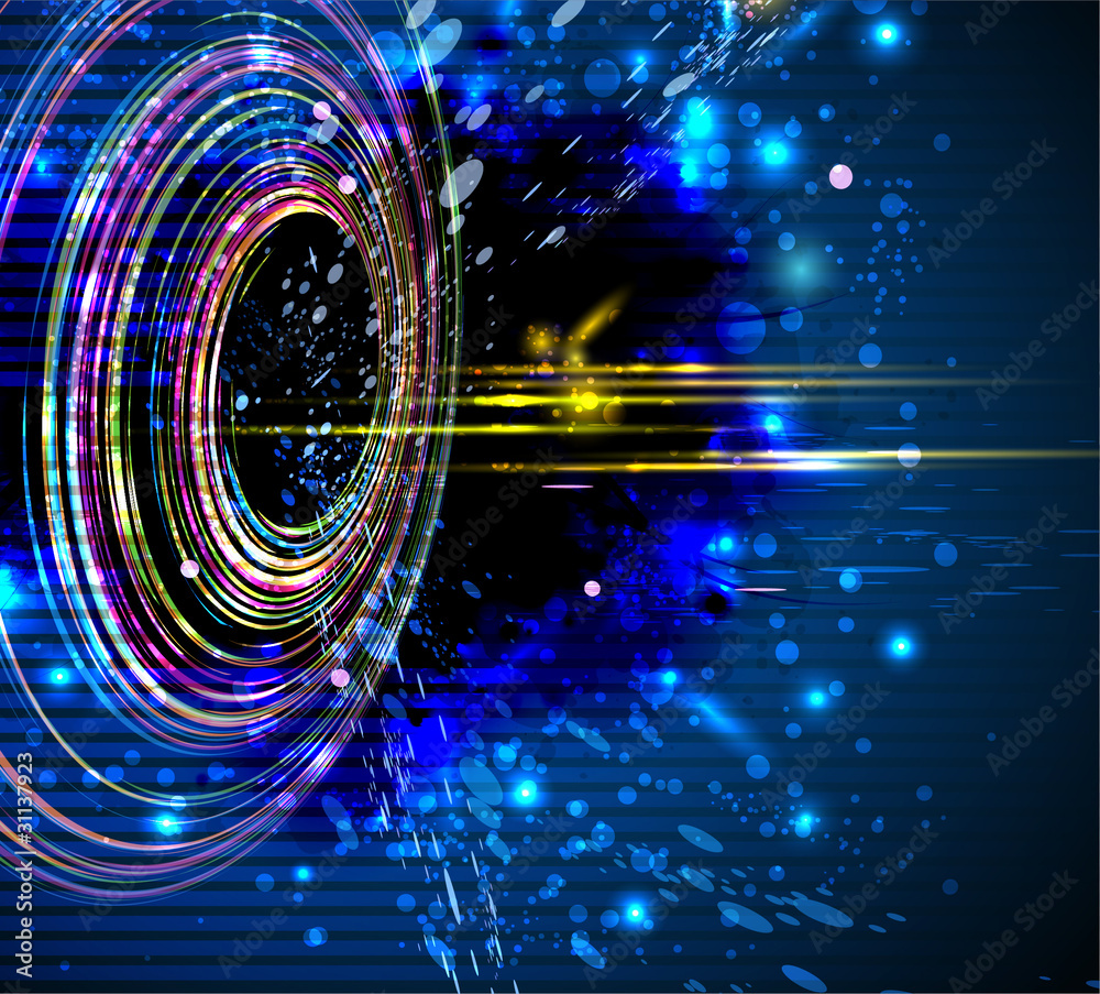 Poster Abstract perspective  circle background.