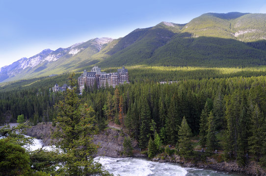 Bow River in Banff National Park in Alberta Canada