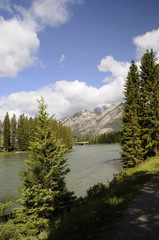 Bow River in Banff National Park in Alberta Canada