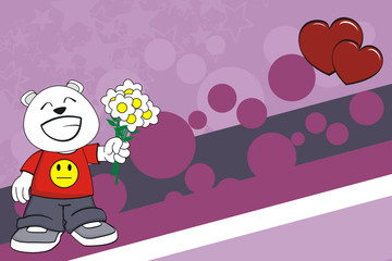 polar bear kid cartoon background9