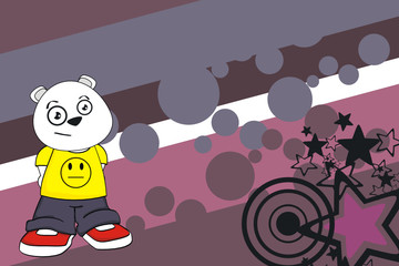 polar bear kid cartoon background4