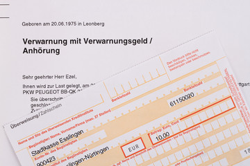 Obraz premium Bußgeld