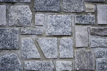 A gray stone wall.
