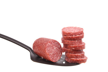 Sausage on a spoon