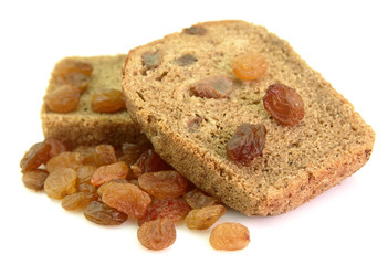 Black bread with raisin