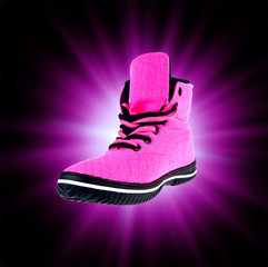 pink sneakers