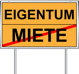 Obraz premium Miete Eigenheim