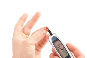 diabetes measuring glucose level blood test