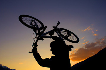 Mountainbik Silhouette