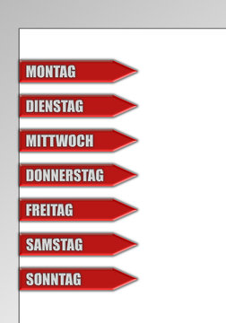 Marker Set WOCHENTAGE